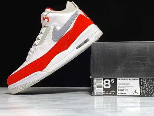 MaikeSneakers CJ0939-100 Red White Tinker 3 University Air Jordan Retro 0422